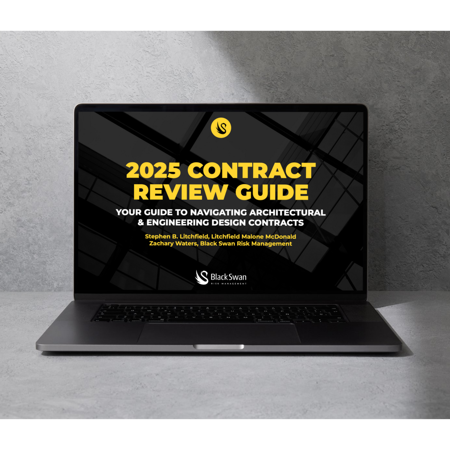 CONTRACT-REVIEW-GUIDE-PREVIEW Laptop with preview of Contract Review Guide